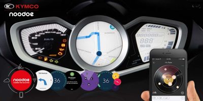 Kymco Roller mit noodoe: Bluetooth Verbindung mit Ihrem Handy. KYMCO noodoe ist ein cleveres Cockpit ...
